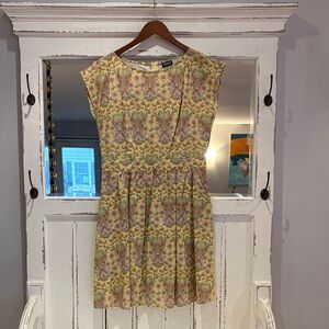 Retrolicious Yellow Floral Mini Dress